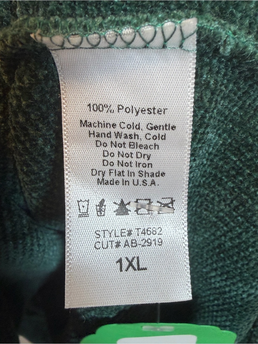 NWT Freckled Poppy 1XL Green Chenille Sweater Long Sleeve Cozy Soft Top - Picture 6 of 9